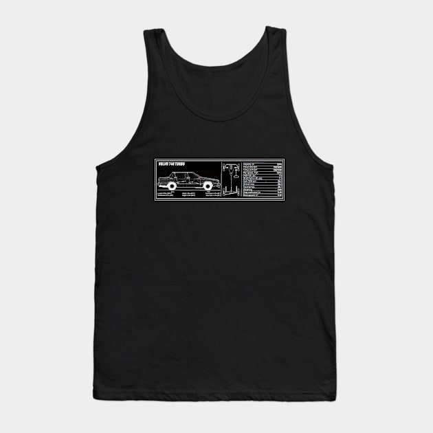 Volvo 740 Turbo Tank Top by SuperSportArt